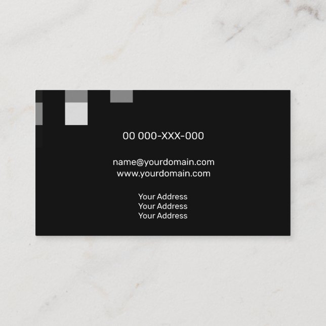 Fine Black Contemporary Transparency Business Card (Back)