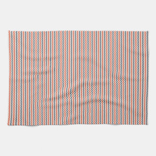 Fine chevron zigzag blue red pink kitchen towel