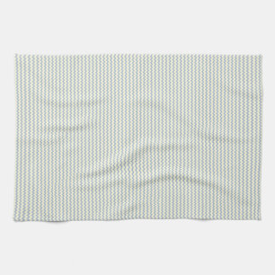 Fine chevron zigzag pattern ice blue and cream kitchen towel