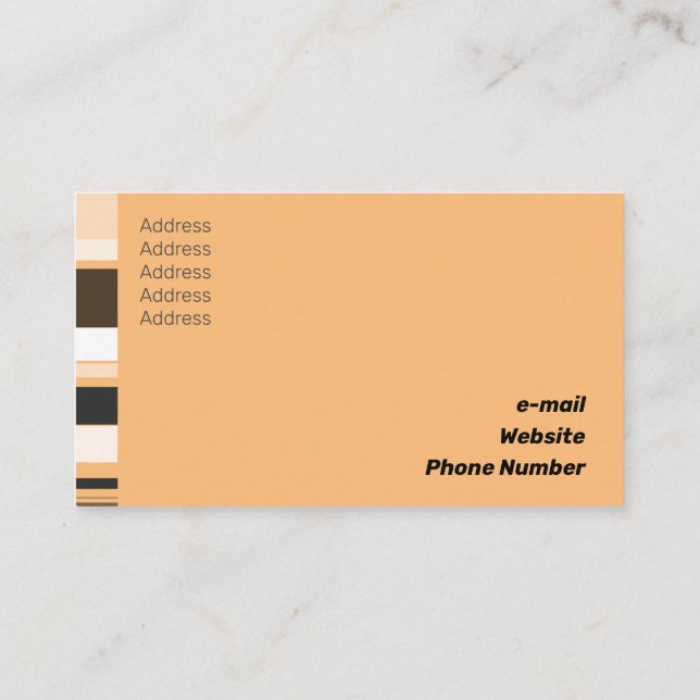 Fine Colour Scale Classic Flat Lateral Stripes Business Card (Back)