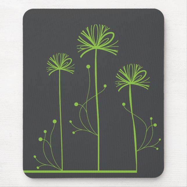 Fine Cool Cute Girly Retro Floral Fashion Mouse Pad (Front)