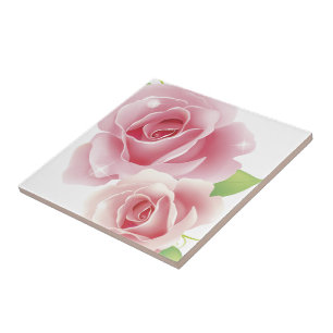 Fine Cool Flowers Cute Girly Retro Floral Tile