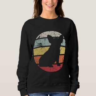 Fine distressed retro vintage french bulldog pet d sweatshirt