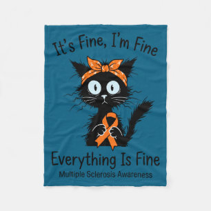 Fine everything is fine multiple sclerosis fleece blanket