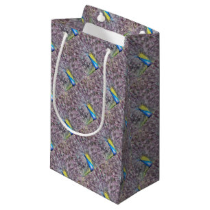 Fine Feather Peacock Mating Plumage Small Gift Bag
