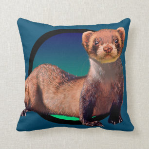 Fine Ferret Throw Pillow