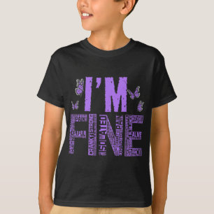 Fine Fibromyalgia Warrior Fibro Awareness Purple R T-Shirt