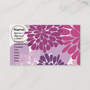 Fine Flower Cool Cute Girly Retro Floral Business Card