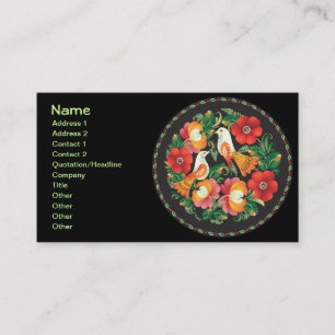 Fine Flower Cool Cute Girly Retro Floral Business Card
