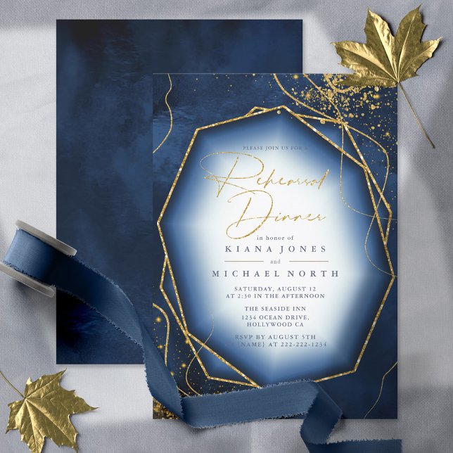 Fine Gold Lines Abstract Rehearsal Dinner Bl ID867 (Creator Uploaded)