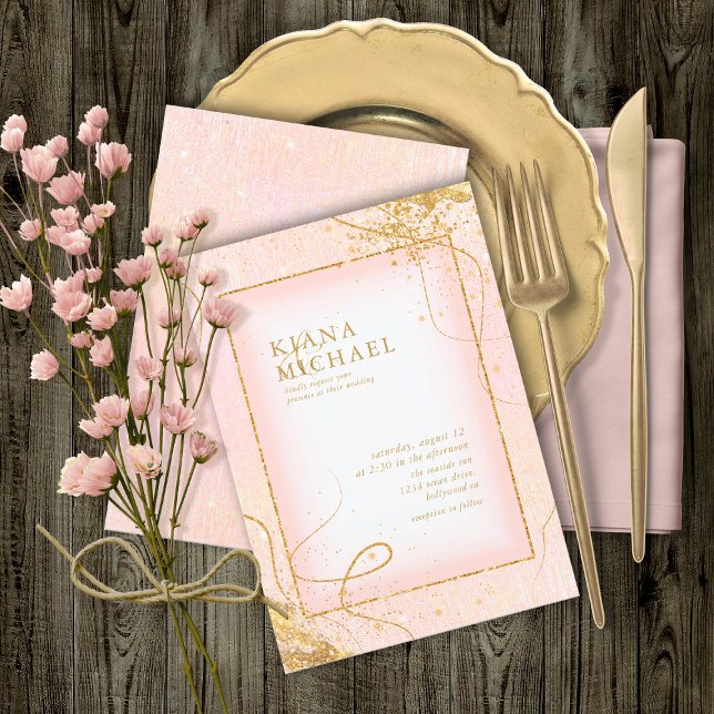 Fine Gold Lines Abstract Wedding V2 Blush ID867 (Creator Uploaded)