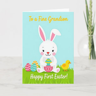 Fine Grandson Easter First Card