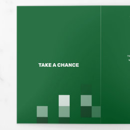 Fine Green Contemporary Transparency Tri-Fold Card