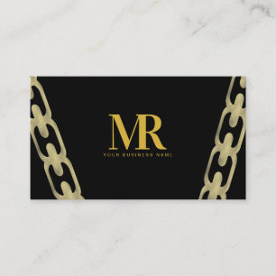 Fine Jewellery Big Foil Chain Business Branding Card