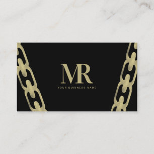 Fine Jewellery Big Foil Chain Faux Gold Business Card