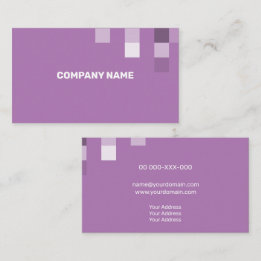 Fine Lilac Contemporary Transparency Business Card