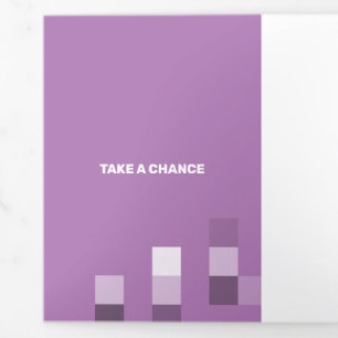 Fine Lilac Contemporary Transparency Tri-Fold Card