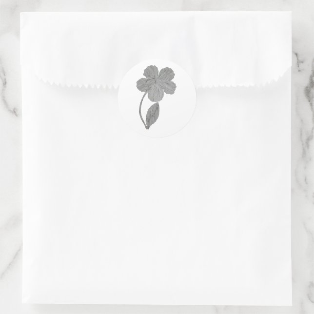 Fine Line Botanical Bloom Sticker  (Bag)