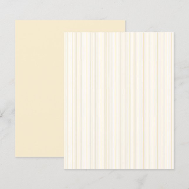 Fine Line Gold White Stripe Scrapbook Paper (Front/Back)