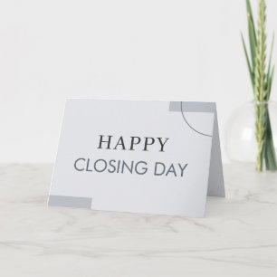 Fine Lines Closing Day Real Estate Agent Grey Card