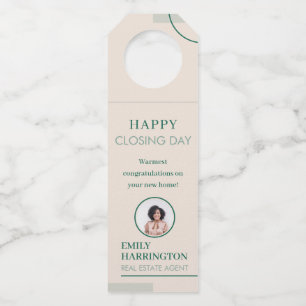 Fine Lines Closing Day Real Estate Agent Sand Bottle Tag