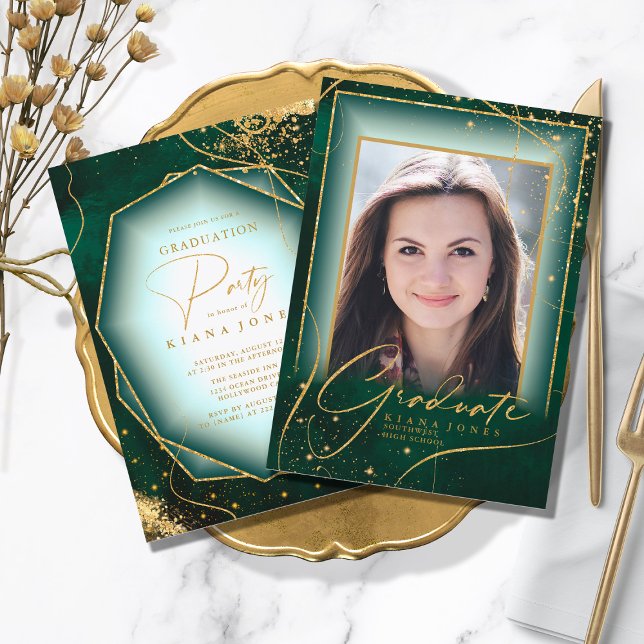 Fine Lines Gold Abstract Graduation Plum ID907 (Creator Uploaded)