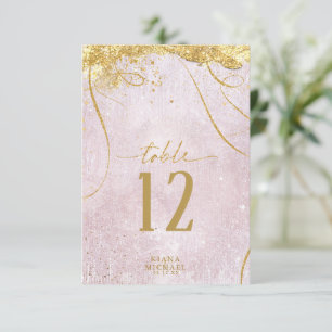 Fine Lines Gold Abstract Wedding Mauve ID867 Invitation
