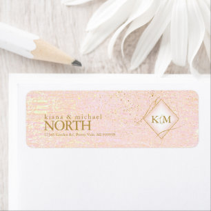 Fine Lines Gold Abstract Wedding V1 Blush ID867