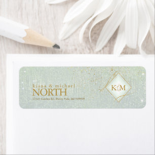 Fine Lines Gold Abstract Wedding V1 Sage ID867