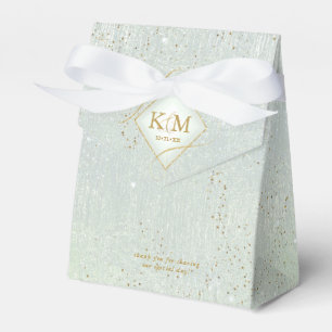 Fine Lines Gold Abstract Wedding V2 Sage ID867  Favor Box