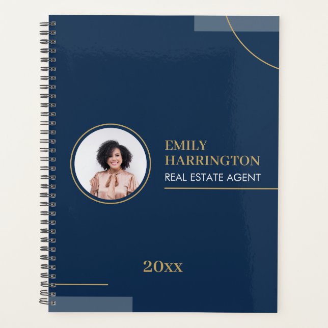 Fine Lines Real Estate Agent Navy Planner (Front)