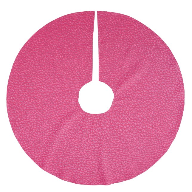 Fine Luxury Pink Cloth Texture. Brushed Polyester Tree Skirt (Front)