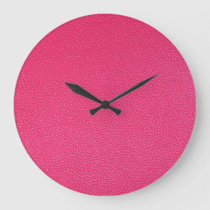 Fine Luxury Pink Cloth Texture. Large Clock