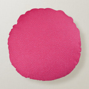 Fine Luxury Pink Cloth Texture. Round Pillow