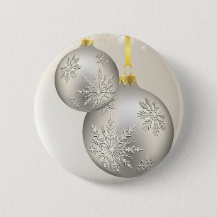 Fine Monogram Cool Cute Girly Retro Floral 2 Inch Round Button