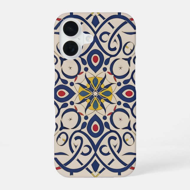 fine mosaic, Mandala Pattern iPhone 16 Case (Back)