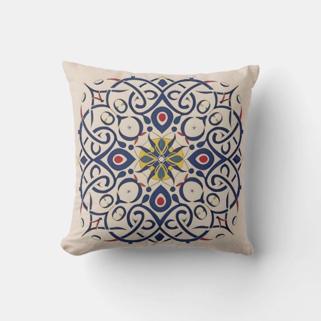 fine mosaic throw pillow (Front)
