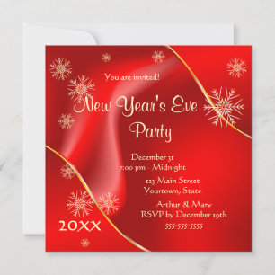 Fine New Year's Eve Party 2022 Invitation