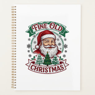 Fine Old Christmas Santa Claus Trees Snowflakes Planner