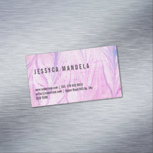 Fine pink marble 	Magnetic business card