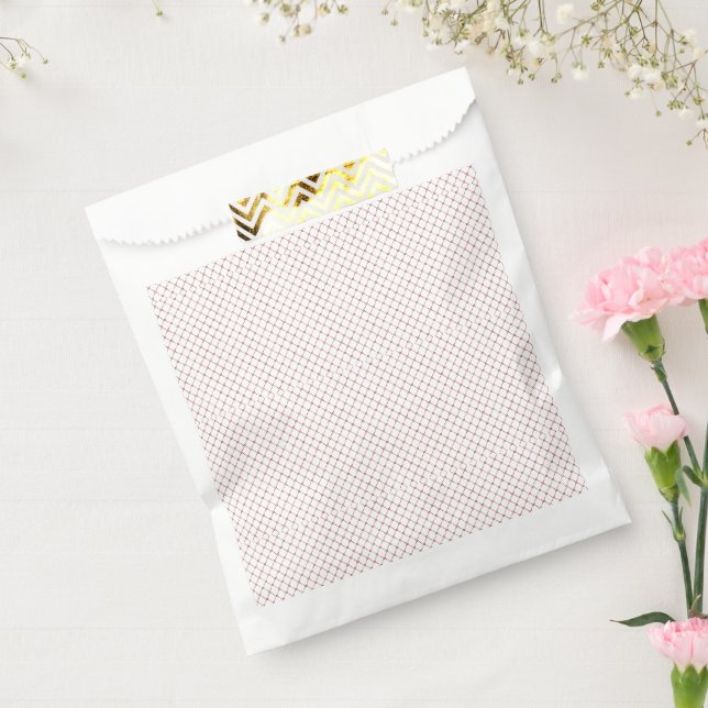 Fine, repeating, diamond-shaped mesh pattern with  favour bag (Sealed)