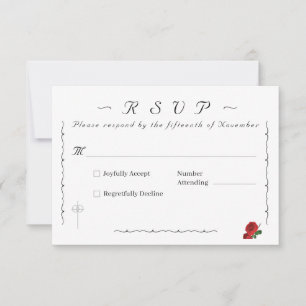 Fine Roses Catholic RSVP Card