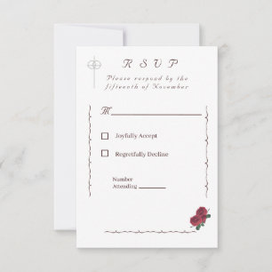 Fine Roses Catholic RSVP Card