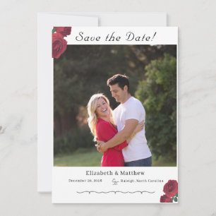 Fine Roses Catholic Save The Date Card