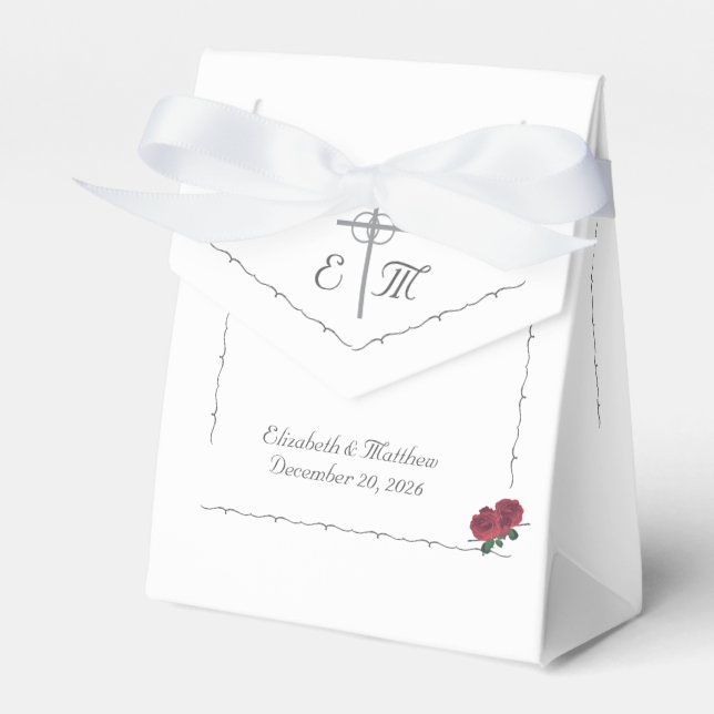 Fine Roses Favour Box (Front Side)