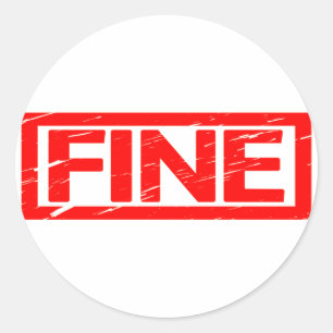 Fine Stamp Classic Round Sticker