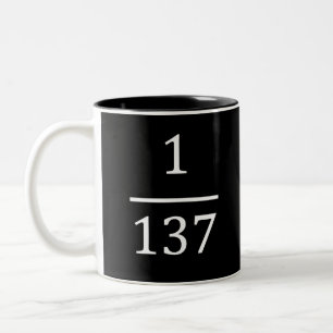 fine structure constant, made only for physicsts Two-Tone coffee mug