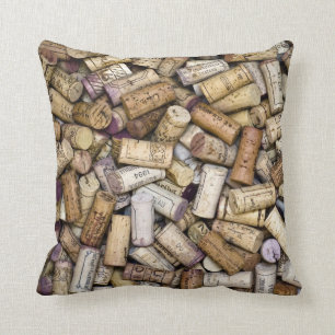 Fine Wine Corks Throw Pillow