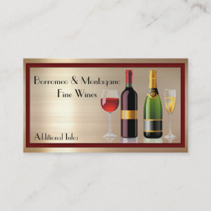 Fine Wine Gold Business Card