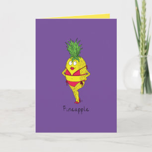 Fineapple - Drôle carte de voeux Bikini ananas